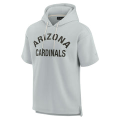 Arizona Cardinals Unisex Elements Super Soft Fleece Short Sleeve Pullover Hoodie Gray