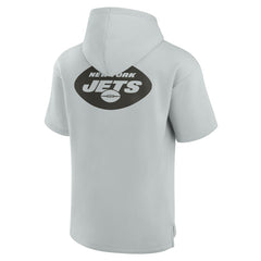 New York Jets Unisex Elements Super Soft Fleece Short Sleeve Pullover Hoodie Gray