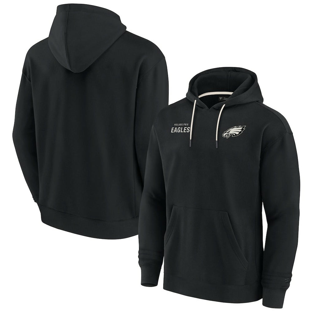 Philadelphia Eagles Unisex Elements Super Soft Fleece Pullover Hoodie Black