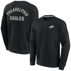 Philadelphia Eagles Unisex Elements Super Soft Pullover Sweatshirt Black