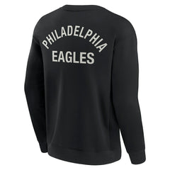 Philadelphia Eagles Unisex Elements Super Soft Pullover Sweatshirt Black
