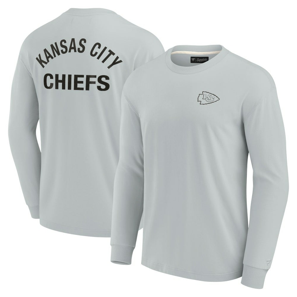 Kansas City Chiefs Unisex Elements Super Soft Long Sleeve T-Shirt Gray