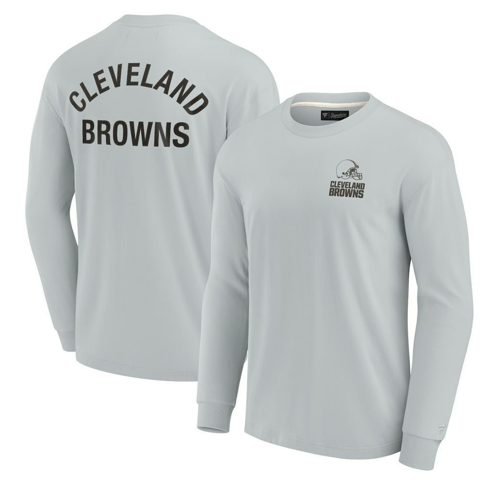 Cleveland Browns Unisex Elements Super Soft Long Sleeve T-Shirt Gray