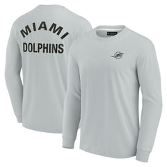Miami Dolphins Unisex Elements Super Soft Long Sleeve T-Shirt Gray