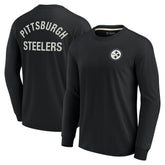 Pittsburgh Steelers Unisex Elements Super Soft Long Sleeve T-Shirt Black