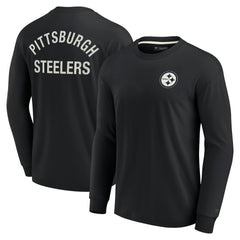 Pittsburgh Steelers Unisex Elements Super Soft Long Sleeve T-Shirt Black
