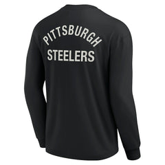Pittsburgh Steelers Unisex Elements Super Soft Long Sleeve T-Shirt Black