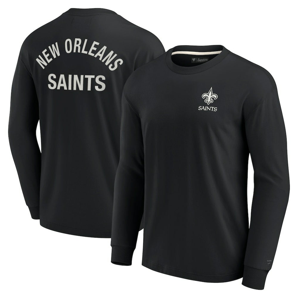 New Orleans Saints Unisex Elements Super Soft Long Sleeve T-Shirt Black
