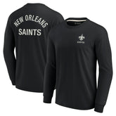 New Orleans Saints Unisex Elements Super Soft Long Sleeve T-Shirt Black