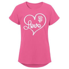 San Francisco Giants Girls Youth Lovely T-Shirt - Pink T-shirts