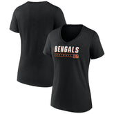 Cincinnati Bengals Women's Primary Play V-Neck T-Shirt Black