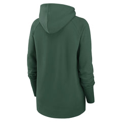 Green Bay Packers Women's Asymmetrical Raglan Full-Zip Hoodie Green