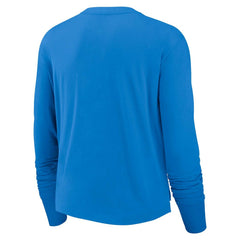 Los Angeles Chargers Women's Modest Crop Performance Long Sleeve T-Shirt Powder Blue