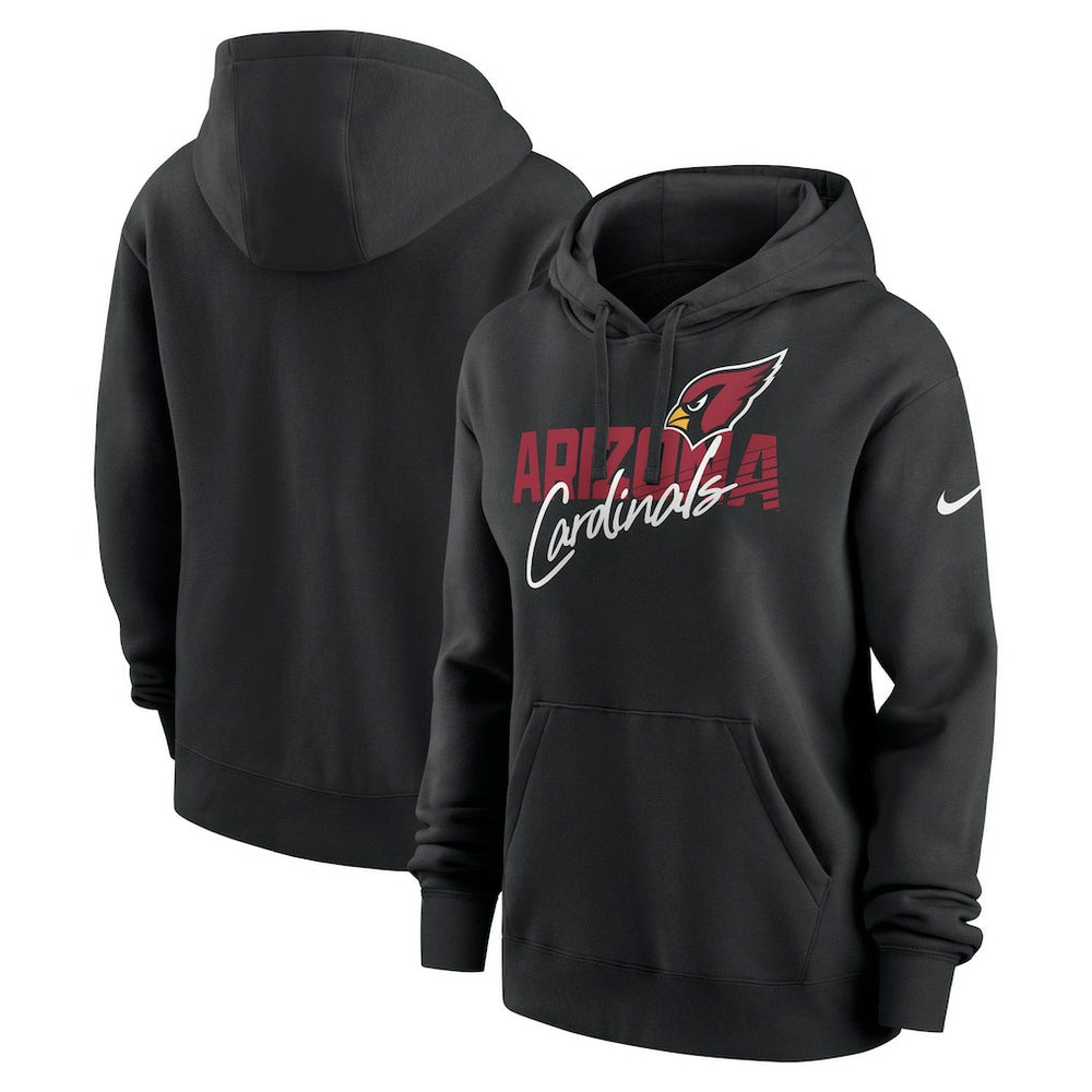Arizona Cardinals Women's Wordmark Club Fleece Pullover Hoodie Black