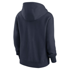 Chicago Bears Women's Wordmark Club Fleece Pullover Hoodie Navy