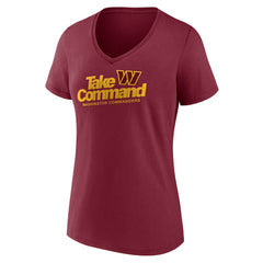 Women's Burgundy Washington Commanders Back Home Again V-Neck T-Shirt