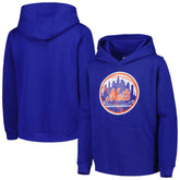 New York Mets Youth Team Primary Logo Pullover Hoodie - Royal Hoodies