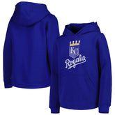Kansas City Royals Youth Team Primary Logo Pullover Hoodie - Royal Hoodies