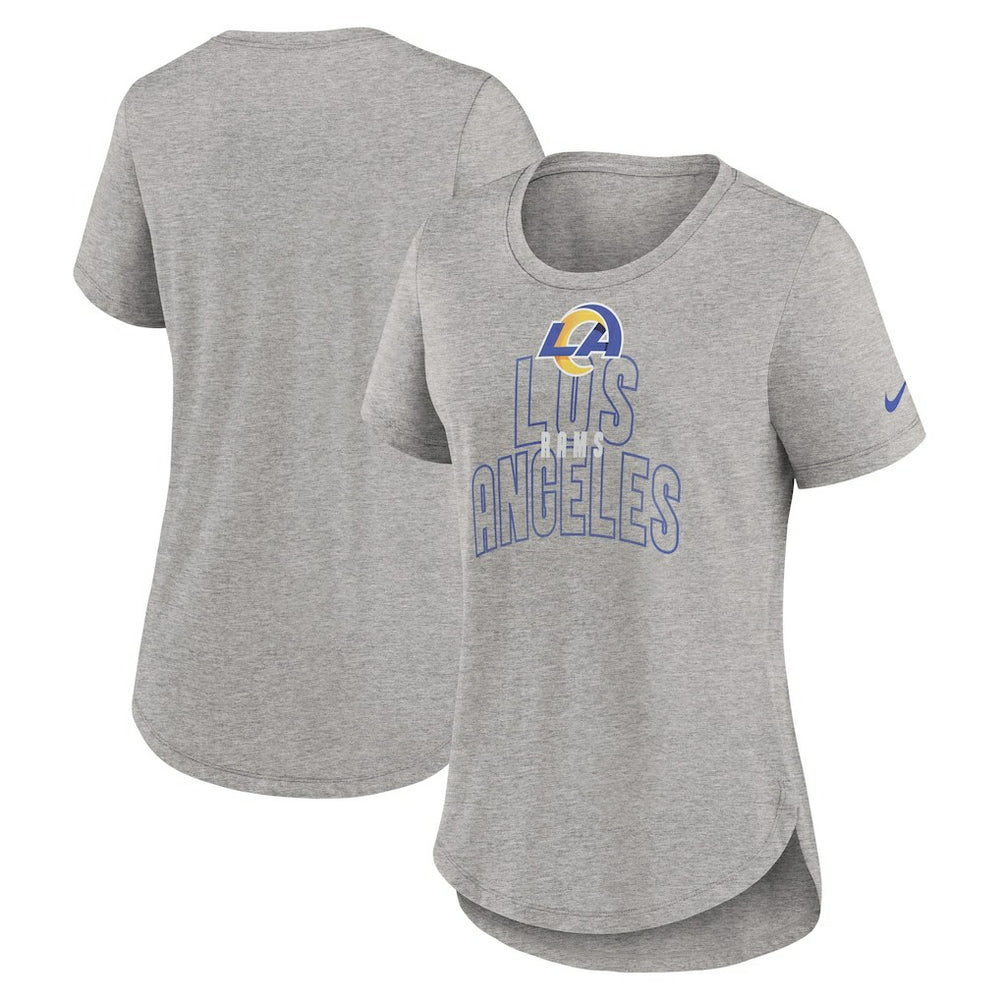 Los Angeles Rams Women's Fashion Tri-Blend T-Shirt Heather Gray