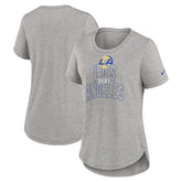Los Angeles Rams Women's Fashion Tri-Blend T-Shirt Heather Gray
