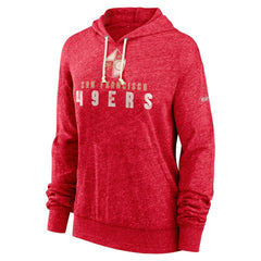 San Francisco 49ers Women's Rewind Gym Vintage Lightweight Pullover Hoodie Scarlet