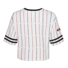 San Francisco Giants Girls Youth Ball Striped T-Shirt - White T-shirts