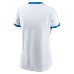 Los Angeles Chargers Women's Rewind Ringer Tri-Blend T-Shirt White
