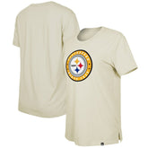 Pittsburgh Steelers New Era Women's 2023 NFL Draft T-Shirt Cream
