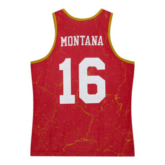 Joe Montana San Francisco 49ers 1989 Player Burst Tank Top Scarlet
