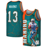 Dan Marino Miami Dolphins 1990 Player Burst Tank Top Aqua