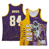 Randy Moss Minnesota Vikings 1998 Player Burst Tank Top Purple