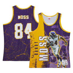 Randy Moss Minnesota Vikings 1998 Player Burst Tank Top Purple