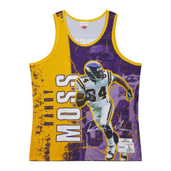Randy Moss Minnesota Vikings 1998 Player Burst Tank Top Purple