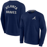 Atlanta Braves Fanatics Unisex Super Soft Pullover Crew Sweatshirt - Navy Pullover