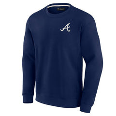 Atlanta Braves Fanatics Unisex Super Soft Pullover Crew Sweatshirt - Navy Pullover