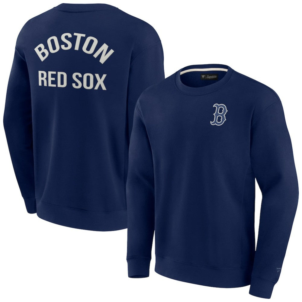 Boston Red Sox Fanatics Unisex Super Soft Pullover Crew Sweatshirt - Navy Pullover