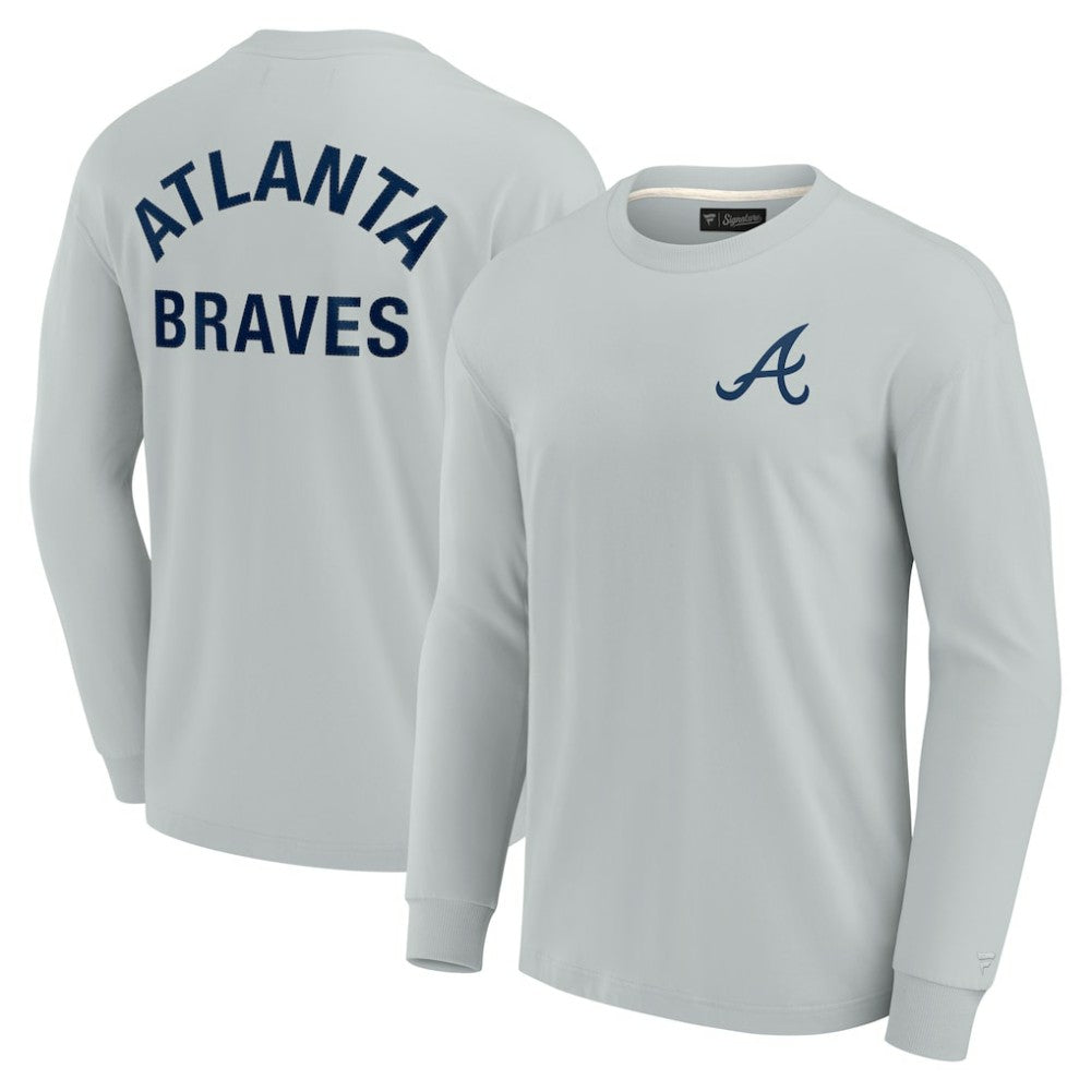Atlanta Braves Fanatics Unisex Elements Super Soft Long Sleeve T-Shirt - Gray T-shirts