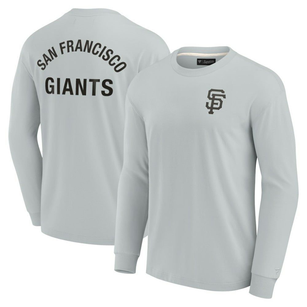 San Francisco Giants Fanatics Unisex Elements Super Soft Long Sleeve T-Shirt - Gray T-shirts