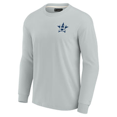 Houston Astros Fanatics Unisex Elements Super Soft Long Sleeve T-Shirt - Gray T-shirts