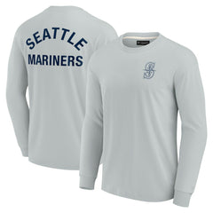 Seattle Mariners Fanatics Unisex Elements Super Soft Long Sleeve T-Shirt - Gray T-shirts