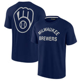 Milwaukee Brewers Fanatics Unisex Elements Super Soft Short Sleeve T-Shirt - Navy T-shirts