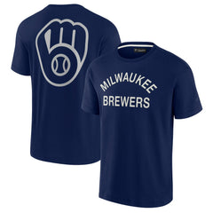 Milwaukee Brewers Fanatics Unisex Elements Super Soft Short Sleeve T-Shirt - Navy T-shirts