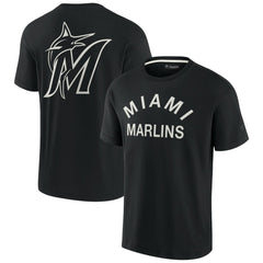 Miami Marlins Fanatics Unisex Elements Super Soft Short Sleeve T-Shirt - Black T-shirts
