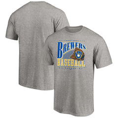 Milwaukee Brewers Cooperstown Collection Winning Time T-Shirt - Heather Gray T-shirts