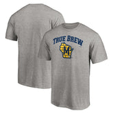 Milwaukee Brewers Team Heater T-Shirt - Heather Gray T-shirts