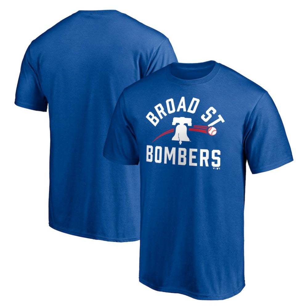 Philadelphia Phillies Paint the Black Broad Street Bombers T-Shirt - Royal T-shirts