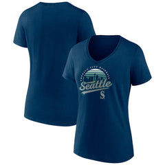 Seattle Mariners Women's One Champion V-Neck T-Shirt - Navy T-shirts