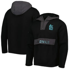 St. Louis Cardinals Levelwear Ruckus Quarter-Zip Hoodie - Black Hoodies