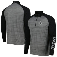 Chicago White Sox Levelwear Vandal Raglan Quarter-Zip Top - Heather Gray Tops