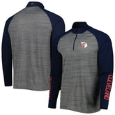 Cleveland Guardians Levelwear Vandal Raglan Quarter-Zip Top - Heather Gray Tops